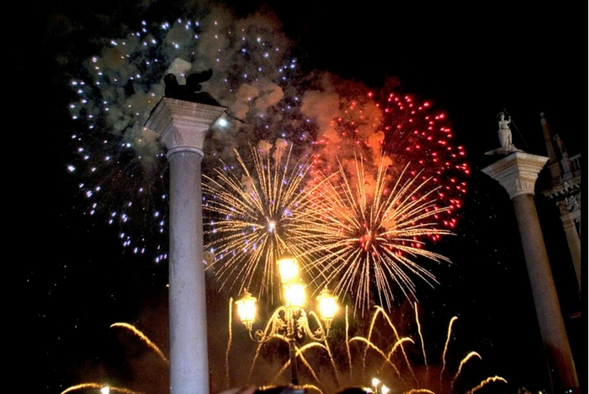 Fireworks in Piazza San Marco, Venezia